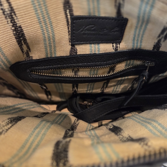 Nena & Co. Black Tote with Vibrant Pattern and Fringe - Picture 3 of 3